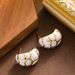 Fashionable Maillard Style Drip Oil Irregular Pattern For Women, Light Luxury, Personalized, Fashionable Silver Needle_ipsvogv.com