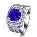 Fashion Dominant Men's Creative Full Diamond Micro Pave Ring_ipsvogv.com