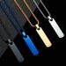 hot selling smooth stainless steel geometric three dimensional long strip can be engraved men's simple and fashionable titanium steel necklace_ipsvogv.com