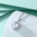 Women's Jewelry Set Love Jewelry Set 3 Piece Set 925 Sterling Silver Ring Pink Diamond Ring Heart Shaped Zircon Earrings Niche Necklace_ipsvogv.com