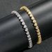 Unisex Hip Hop 5mm Heart Shaped Tennis Chain Bracelet Love Couple Style Stacking Simple Trendy Hand Jewelry Hip Hop_ipsvogv.com