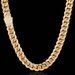 Men's Jewelry Zircon Spring Buckle Titanium Steel Necklace Jewelry Stainless Steel Cuban Chain Men's Hip Hop Necklace_ipsvogv.com