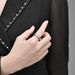 Jewelry gender neutral style rotatable lattice titanium steel ring ring cold niche male and female index finger accessories_ipsvogv.com