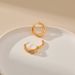 Niche design cross wrapped small circle plain hoop earrings plated with K real gold versatile earrings_ipsvogv.com