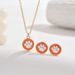 2024 New Fashion OL Necklace Earring Set Women's Personalized Dog Paw Print Drip Oil Versatile Design Collar Chain_ipsvogv.com