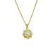 Fashionable New Necklace with Micro Full Diamond Freshwater Pearl Sunflower Pendant Titanium Steel Lock Bone Chain_ipsvogv.com