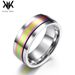Men's Jewelry Titanium Steel Color Plated Rotatable Ring Rotatable Black Belt Ring_ipsvogv.com