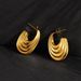 INS Fashionable INS Retro Titanium Steel Hollow Oval Earrings_ipsvogv.com