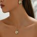 2024 New Style Women's Necklace Earring Set Versatile Oil Coating Craftsmanship Design Niche Colorful Clavicle Chain_ipsvogv.com