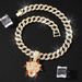 New Hip Hop Trend Leopard Pendant Drip Oil Full Diamond Cuban Necklace Jewelry_ipsvogv.com