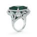 Cao Imitates Princess Fang's Emerald Green Tourmaline Ring With Exaggerated Temperament, Rectangular Domineering Ring,_ipsvogv.com