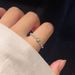 Vintage Hollowed Out Blue Zircon Women, Ins, Light Luxury, Niche Temperament, High-end Feel, Index Finger Ring As A Gift_ipsvogv.com