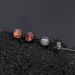 Black Gold Single Diamond Round Men's Six Color Simple Meteor Shower Earrings, Women's Personality Versatile, Niche_ipsvogv.com