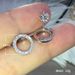 Cao Shi Korean version ins cool Earrings temperament hollow circle Zircon Earrings Fashion full diamond earrings_ipsvogv.com