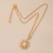 Fashionable Versatile Sun Shaped Diamond Inlaid Pendant Made Of Alloy Material And Star Necklace_ipsvogv.com