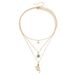 Oil drop devil eye snake pendant clavicle chain creative design multi layer necklace accessories_ipsvogv.com