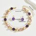 Sweet fresh Japanese Korean women's earring jewelry set with niche geometric design necklace and neck chain_ipsvogv.com
