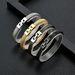 Fashion Simple Men's Double Row Stainless Steel Trendy Hip-Hop Dragon Bone Snake Chain Bracelet Accessories_ipsvogv.com