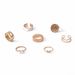 Hot Selling New Drop Oil Style Hollowed Out Butterfly Fashionable Pearl 7-piece Ring Set_ipsvogv.com