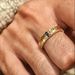 blue-green Men's Inlaid Colorful Couple Zircon Ring, Symbolizing Reunion Style, Trendy Commuting Ring, Style,_ipsvogv.com