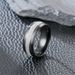 New Titanium Steel Fashionable Plain Frosted Two Tone Men's Ring, Couple Ring_ipsvogv.com