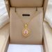 Titanium Steel 【 】 Pink Egg Shaped Light Luxury Temperament Gorgeous Full Diamond Necklace Women's Versatile Collarbone 【 】_ipsvogv.com
