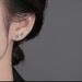 S925 Silver Moissanite Four Claw Earrings Fashionable And Versatile Blue Green Moissanite Earrings For Women_ipsvogv.com