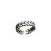 S Silver Year Peace Wheat Ear Pattern Open Ring Simple, Exquisite, Fashionable, Personalized INS Style Autumn/Winter_ipsvogv.com