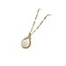 New style, sweet and slightly embellished with water droplets, pearl pendant, titanium steel necklace, women's high-end_ipsvogv.com