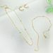 New Blue Little Flower Sweet Three Piece Foot Chain Necklace Earrings Micro Inlaid Zircon Jewelry Women's Set_ipsvogv.com