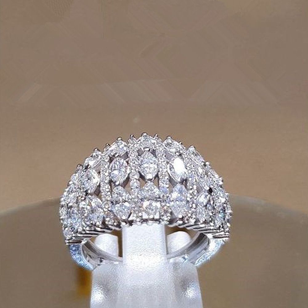Cao Shi's Live Broadcast All Sky Star Full Of Zircon Bronze Jewelry Women's Light Luxury Ring_ipsvogv.com