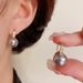 Design Sense Micro Inlaid Zircon High Heels Pearl Hooks Fashionable Temperament Earrings Gentle Versatile Ear Drops_ipsvogv.com