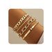Hot Sale New Style Punk Hip Hop Style Personality Exaggerated Combination Set Bracelet Four Piece Set_ipsvogv.com