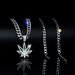 Hot Selling Fashion Hip Hop Long Stacking Maple Leaf Necklace Men And Women Street Personality Full Diamond Cuban Chain_ipsvogv.com
