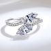 Sterling Silver Ring For Women Fashion Leaf Finger Ring, Elegant High Carbon Diamond Ring_ipsvogv.com