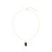 Light Luxury Collarbone Chain Pendant, Natural Black Tourmaline Raw Stone, Electroplated Edge Wrapped Neck Necklace_ipsvogv.com
