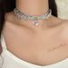 Silver Lace Double Layer Leather Cord Short Sweet Cool Girl Niche Choker High-end Sense Necklace_ipsvogv.com