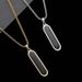 hot selling stainless steel black oil drop geometric long necklace personality simple men's niche pendant jewelry_ipsvogv.com