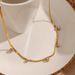 Women's Jewelry Set Fashion Simple Retro Style Real Gold Electroplated Titanium Steel Round Zircon Blade Chain_ipsvogv.com