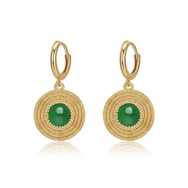 Women's Jewelry Retro Circle Straw Hat Earrings Light Luxury High End Design Sense Fashion Temperament Simple Versatile Earrings_ipsvogv.com