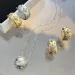 Italy Brand Clover Designer Bracelet Bangle Earrings Rings Necklace Jewelry Set Handmade Palace Style Hollow Gold Craft_ipsvogv.com