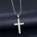 Men's Jewelry Fashionable Titanium Steel Jewelry, Popular Light Luxury Style Full Diamond Cross Sweater Chain Steel Necklace_ipsvogv.com