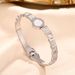 Geometric Circle Letter Titanium Steel Bracelet For Women, Simple, Fashionable, Versatile, Personalized, Trendy,_ipsvogv.com