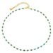 Copper plated K gold natural turquoise necklace high grade sense of versatile necklace texture jewelry_ipsvogv.com