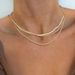 Spot simple choker snake bone short necklace cold style multi layer stacking clavicle chain blade chain_ipsvogv.com