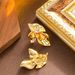 Silver Needle Exaggerated Elegant Wind Leaf For Women, Small And Trendy, High End, Plated With Genuine Gold Earrings_ipsvogv.com