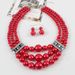 Creative multi-layer pearl with diamond inlaid necklace accessories collar_ipsvogv.com