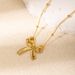 New Titanium Steel Bowknot Layered Versatile Elegant Design Clavicle Chain Internet Celebrity Trendy Necklace_ipsvogv.com