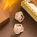 French Light Luxury Exquisite Small Fragrance Style Baked Paint Drip Glazed Camellia With Feminine Temperament, Simple_ipsvogv.com