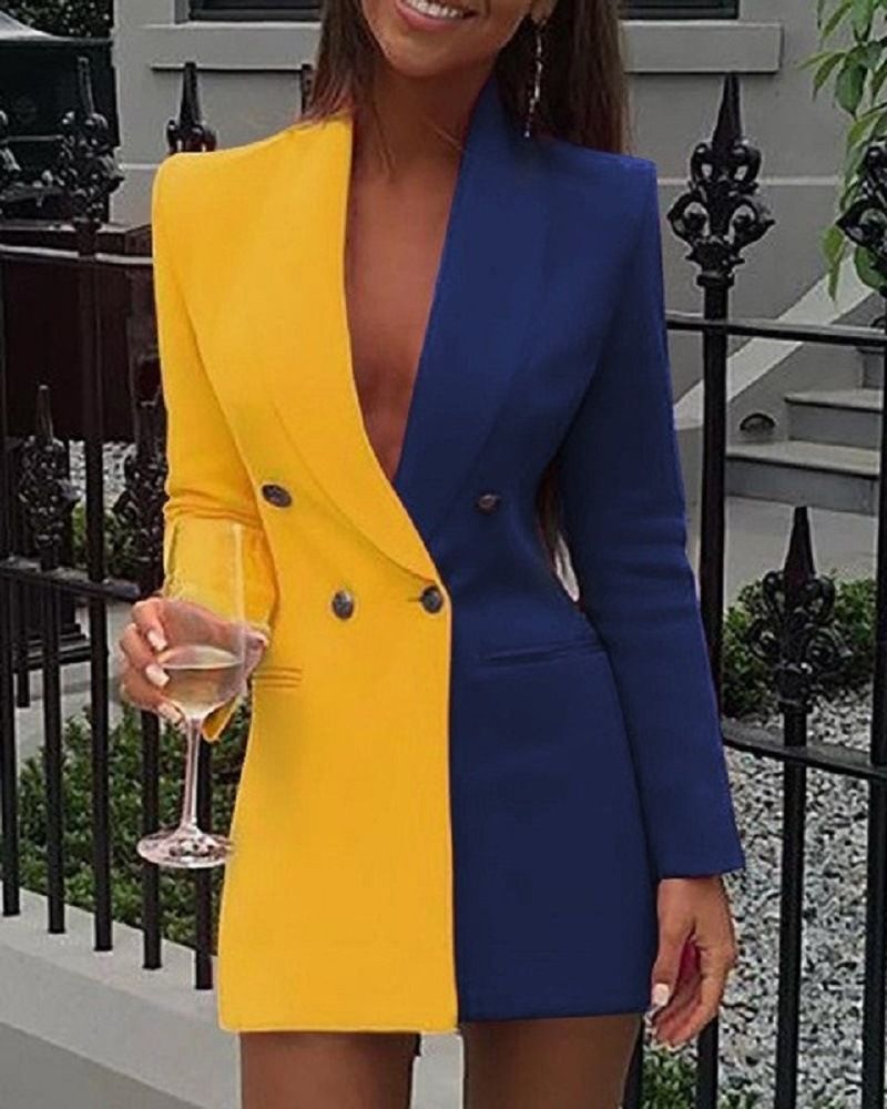 Women's Fashion Professional V-neck Cardigan Small Suit Small Suit_ipsvogv.com